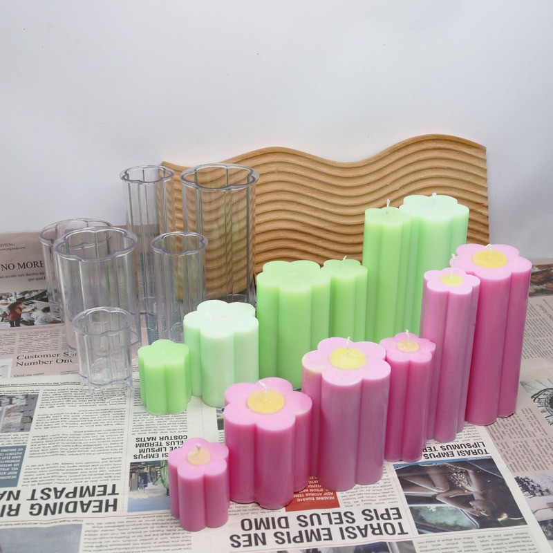 

Flower Shaped Plastic Candle Mold for DIY Handmade Crafts Candle Making Molds Wedding Family Party Decoration Candle Mold