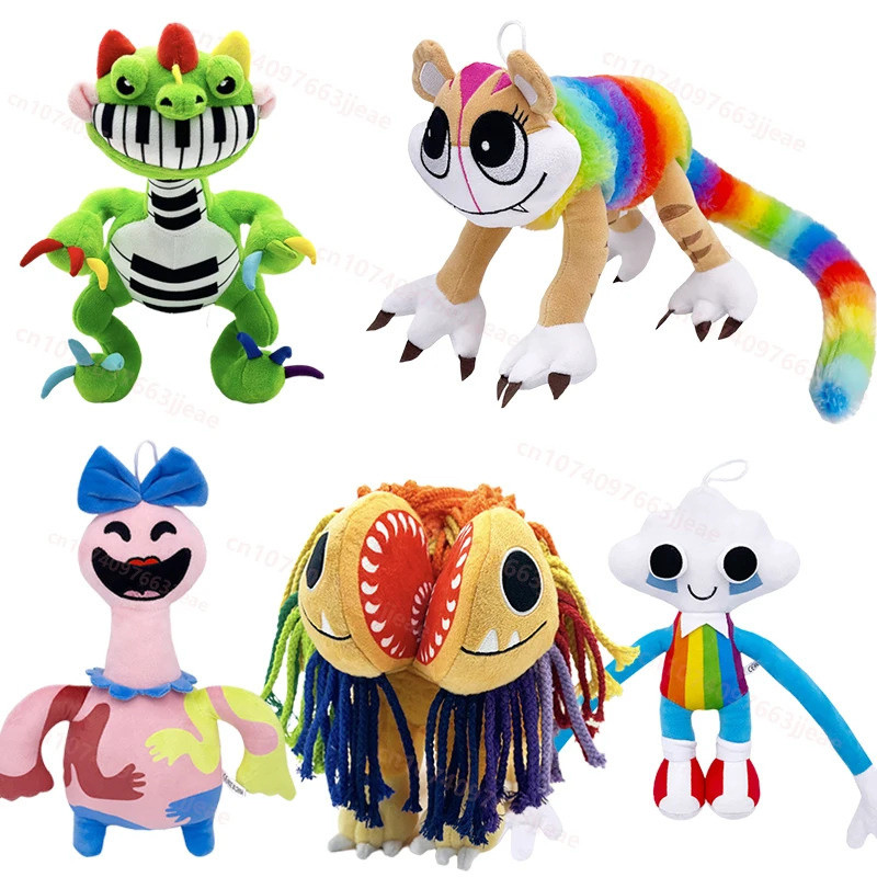 Boneka Plush Kartun Lagu Pianosaurus Poppyed Anime Game Mimpi Buruk Huggy Wuggy Boneka Bantal Mainan