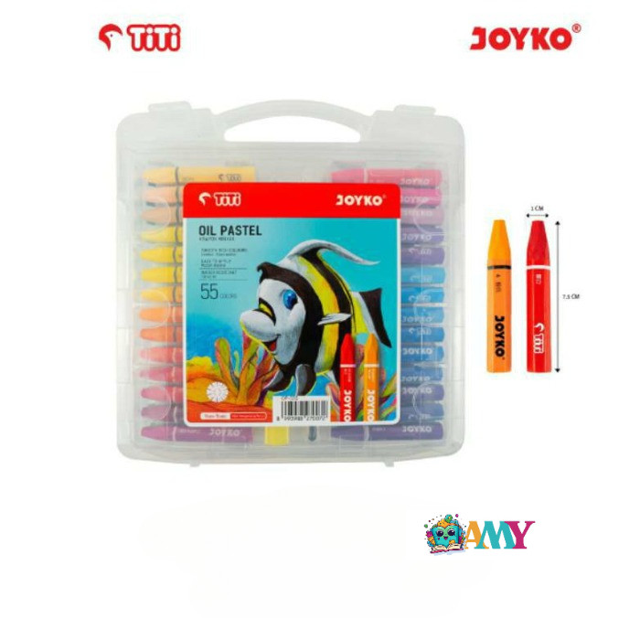 

(1TUBE ISI 55WARNA) JOYKO CRAYON 55C/60C CASE AMY STASIONARY