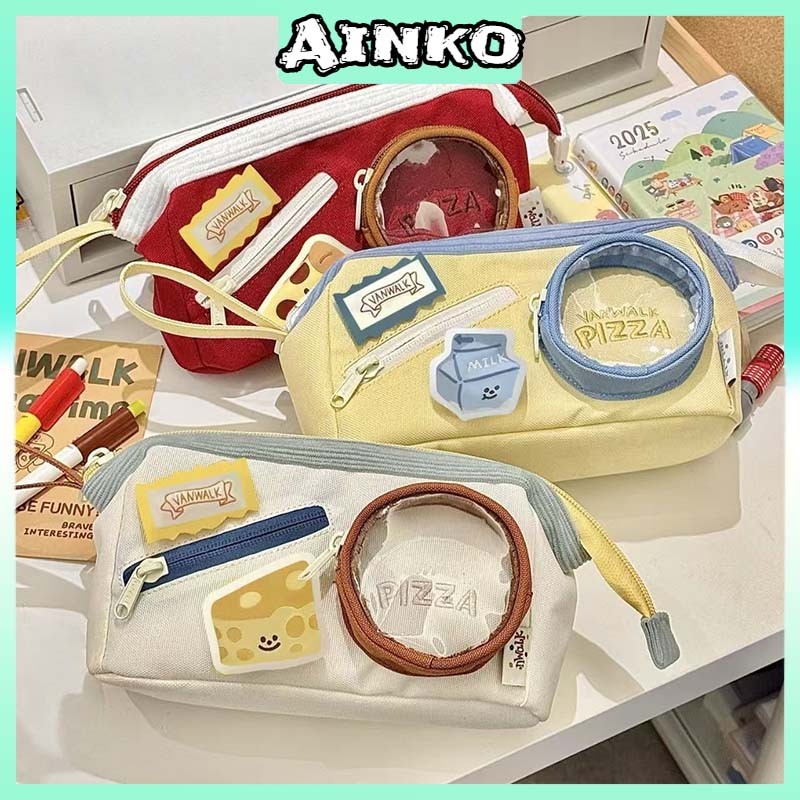 

【PO】Tas Pensil Pizza Susu Serbaguna Kotak Tempat Pensil Kanvas Kotak Pensil Aesthetic Korea Untuk Trendi Gadis Tas Alat Tulis
