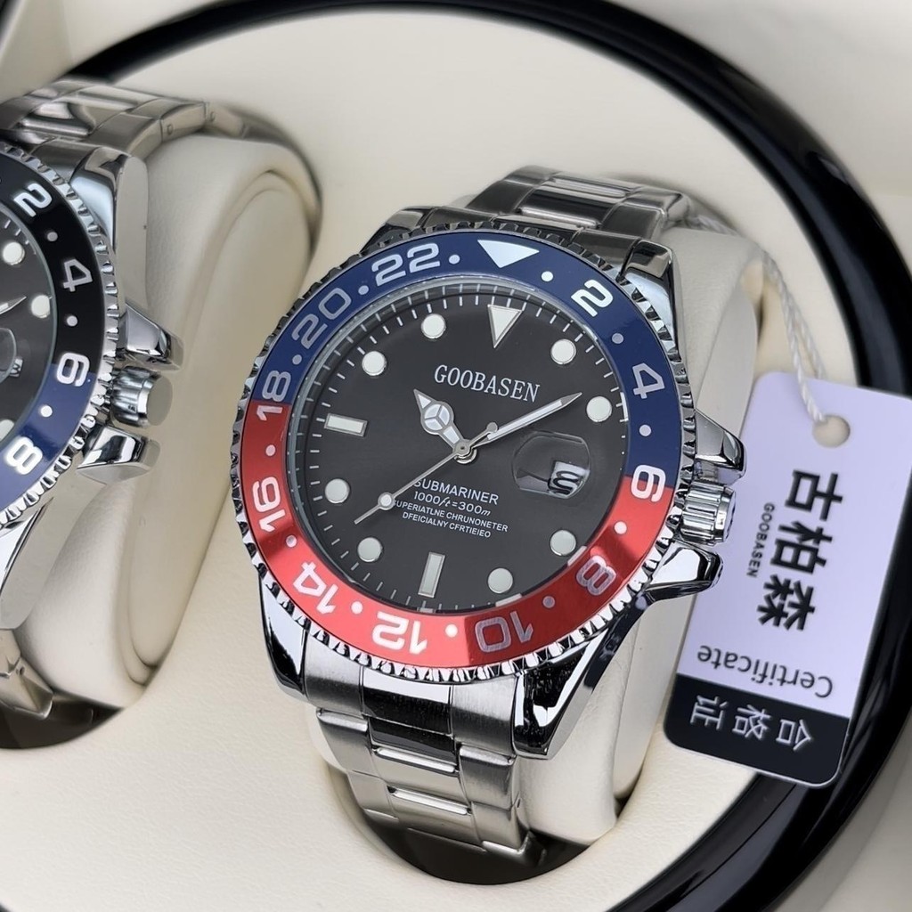 

Jam Tangan Pria Gubosen New Coke Ring Tahan Air Luminous Kalender Skeleton Mekanik