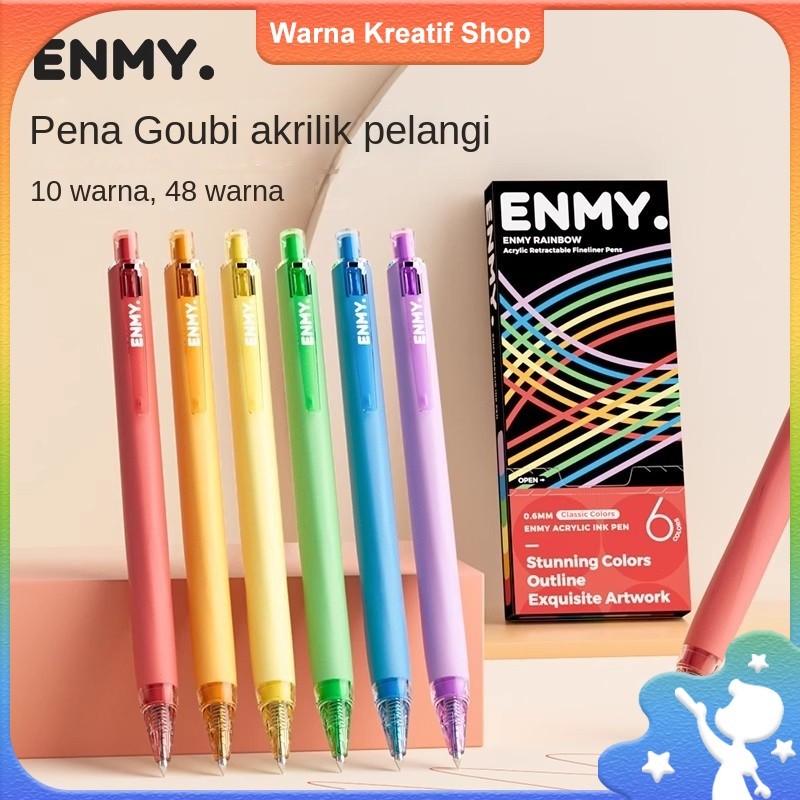 

ENMY Drawing Pen Akrilik Kuas Tipis Anti Bocor untuk Art Painting Journaling