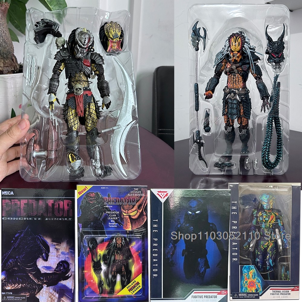 NECA Elder Clan Leader Concrete Jungle Action Figure Fugitive Thermal Vision Fugitive Predator Alien