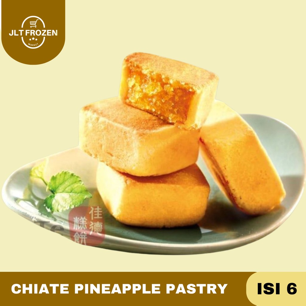 

ChiaTe Nastar Taiwan / Chia Te / Pineapple Pastry/ Egg Yolk / Nougat Green Onion / Walnut isi 6 Pcs Import Taiwan