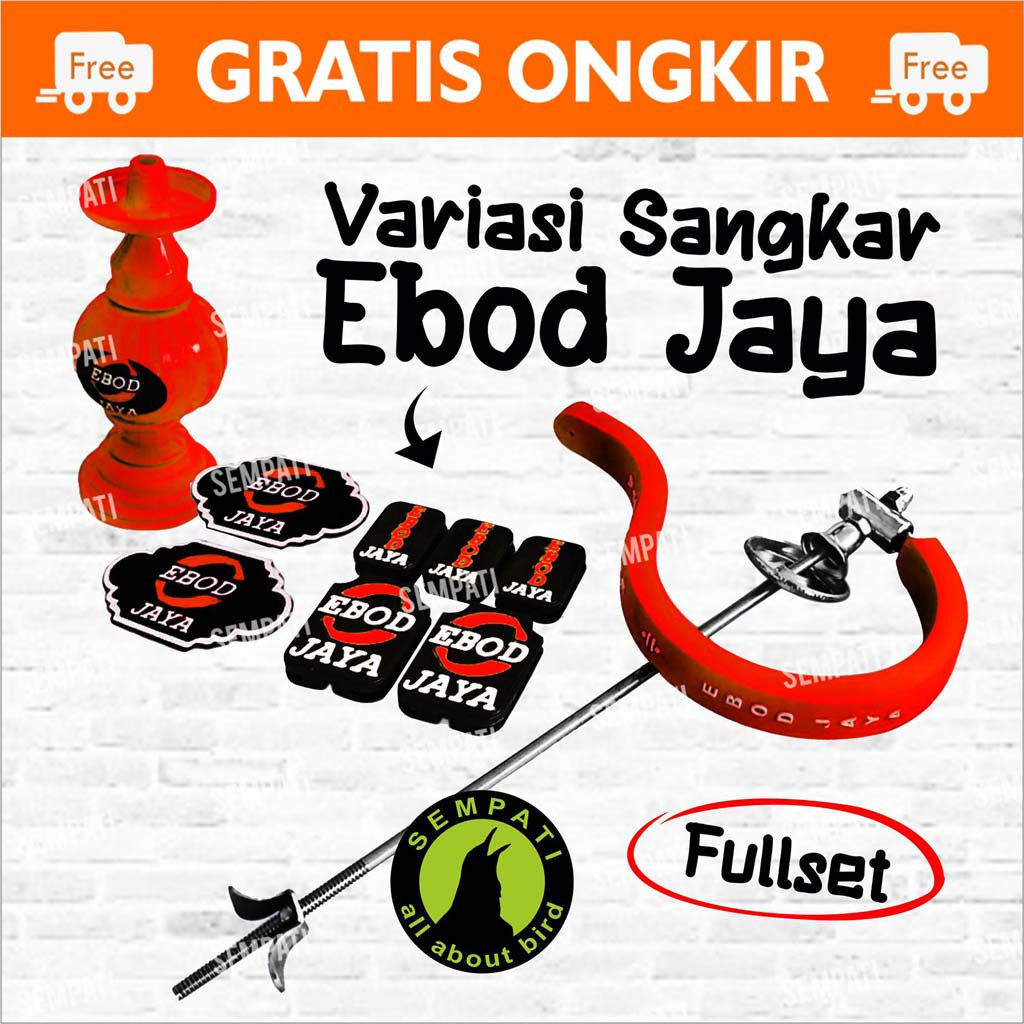 SEMPATI Aksesoris Sangkar Kandang Burung Kotak Ebod Jaya Fullset Variasi Gantungan Pion Emblem Stopp