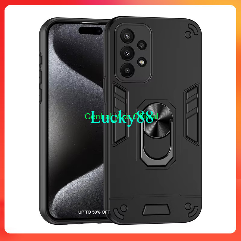 C [ SAMSUNG A31 / A32 4G / A32 5G / A33 5G / A51 / A52 / A52S / A53 / A73 5G ] CASE ROBOT RING STAND