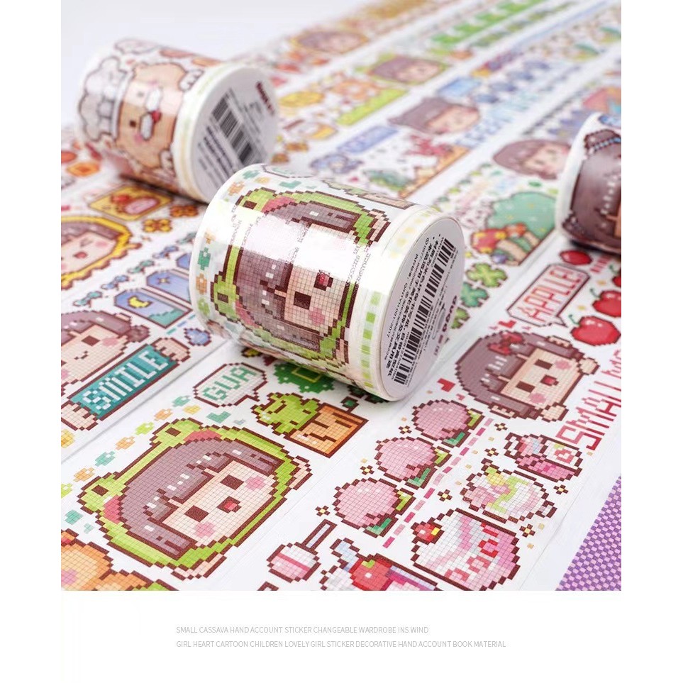 

Tokoh yang segar dan lucu DIY Bahan buku tangan seluruh gulungan perekat（3meters）