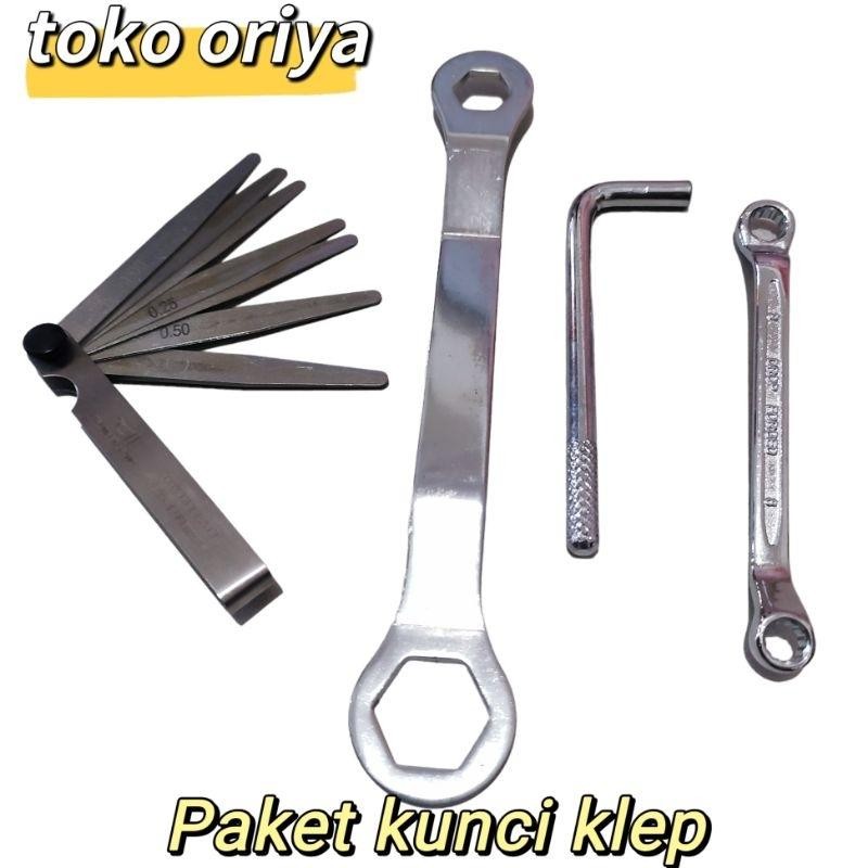 Paket lengkap Kunci Setel Stel Klep Mesin Motor Bebek dan Matik Matic Fuller Gauge 13 blade pcs