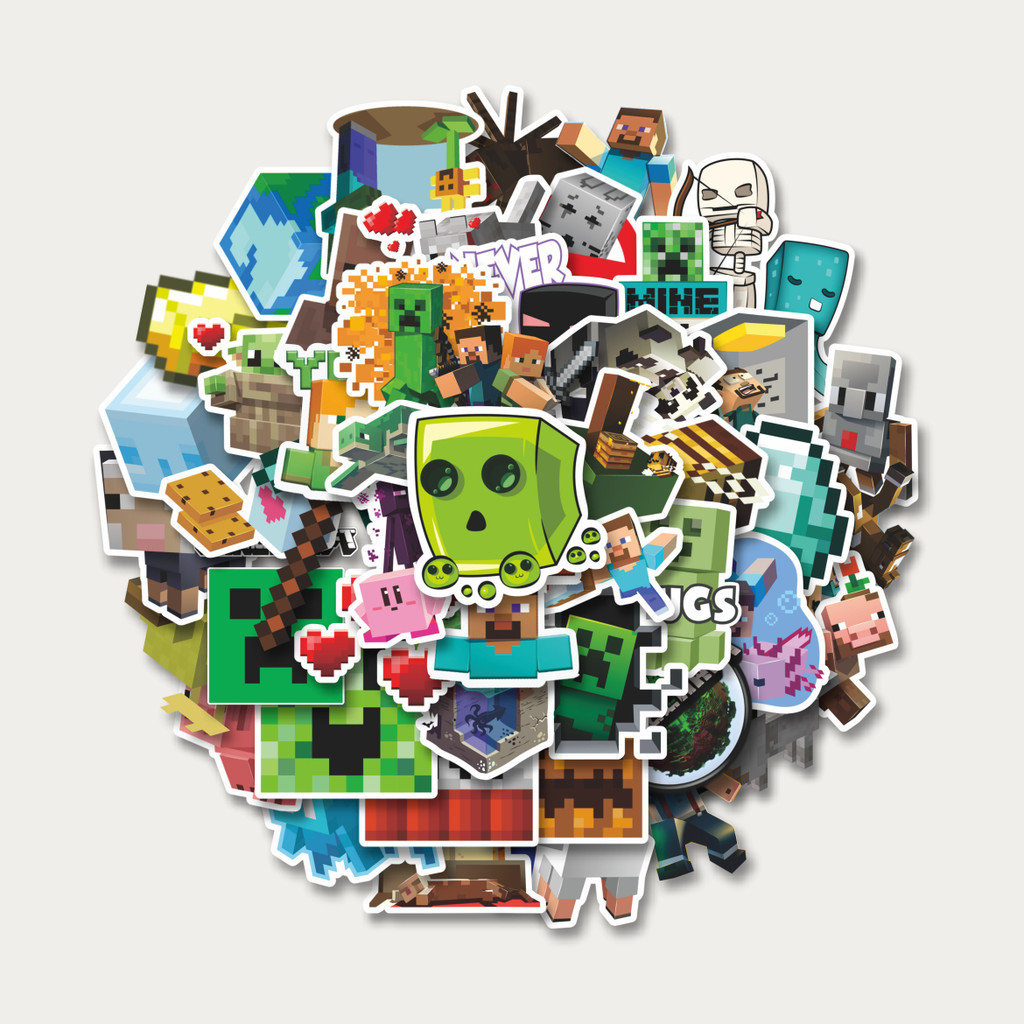 

Sticker Pack Stiker Kartun Minecraft Stiker | Sticker TUMBLR | Stiker LAPTOP KOPER HELM