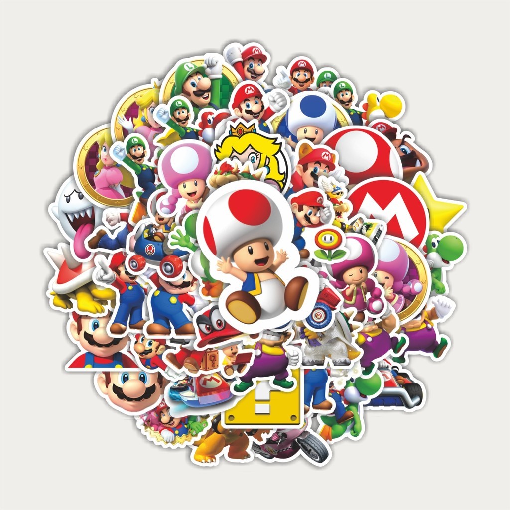

Sticker Pack Stiker Kartun Mario Bros | Sticker TUMBLR | Stiker LAPTOP KOPER HELM