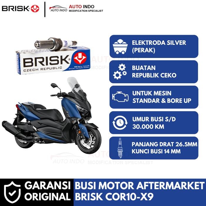 Busi Motor Racing Brisk X-line Racing COR10-X9 untuk Yamaha Xmax 250cc - COR10-X9