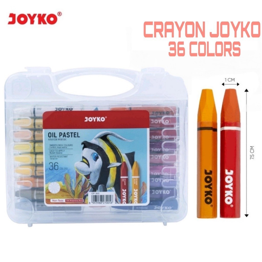 

Crayon Oil Pastel 36 Warna Joyko