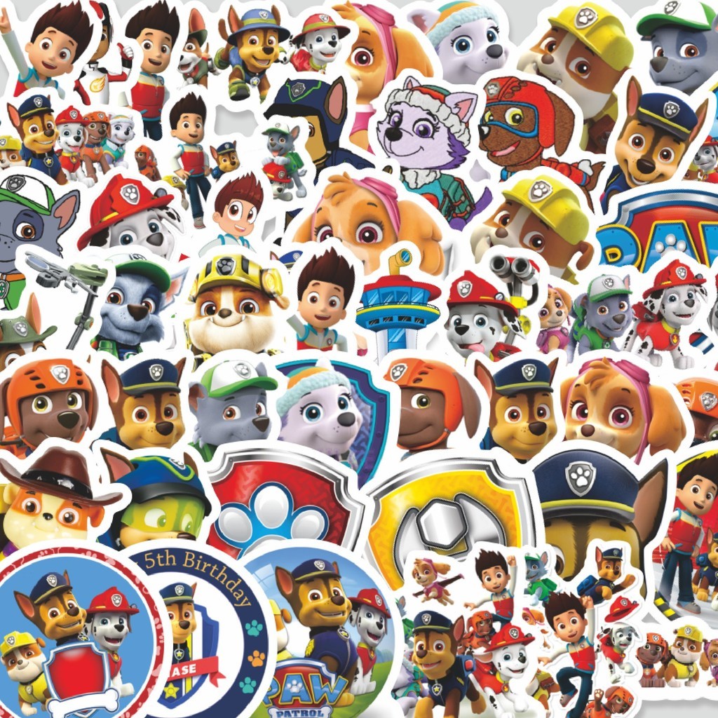 

Stiker Cutting Pack Sticker Kartun Paw Patrol Sticker Isi 100Pcs Series Aesthetic Lucu Keren Untuk Koper Bahan Vynil