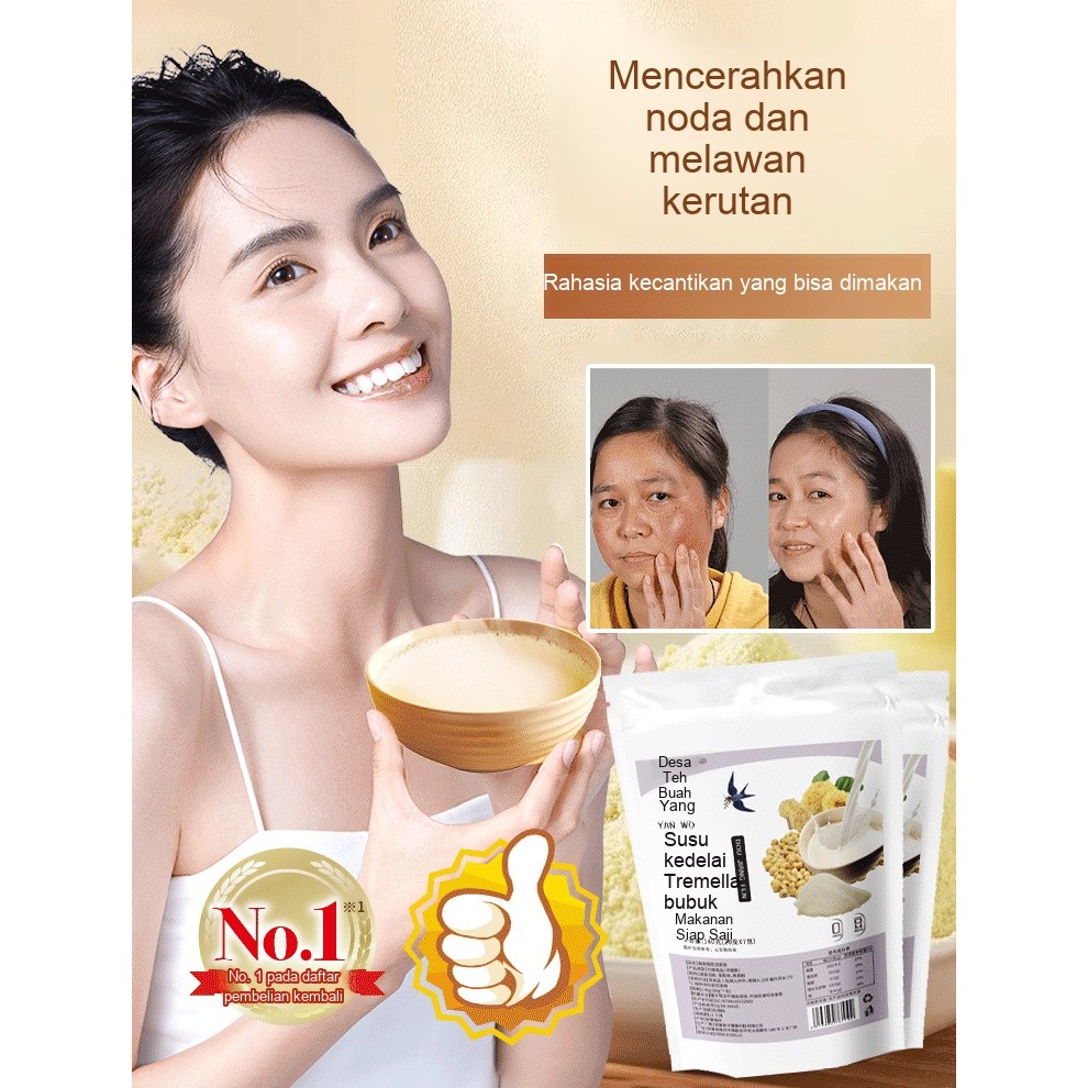 

❤️Beli 2 Gratis 3❤️Serbuk susu kedelai dengan sarang burung dan jamur tremella (20g*7 sachet) Kemasan individu Minuman sarapan siap seduh Susu kedelai murni Susu kedelai instan tanpa perlu dimasak Sarapan cepat saji