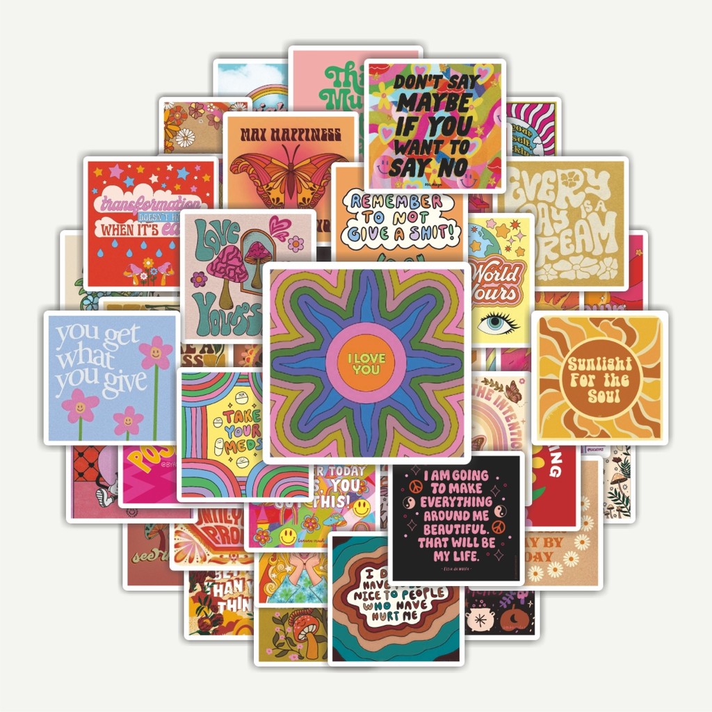 

Sticker Pack Stiker Retro Aesthetic | Sticker TUMBLR | Stiker LAPTOP KOPER HELM