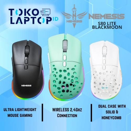NYK Nemesis S80 Lite Blackmoon Wireless Gaming Mouse - Tosca