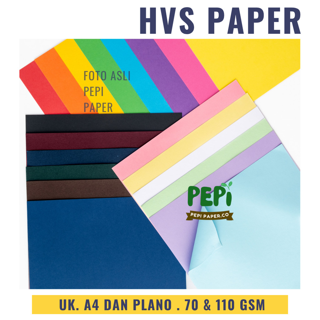

[2 Lembar] Colorful Paper HVS 70 110 GSM UK PLANO 79 X 110CM