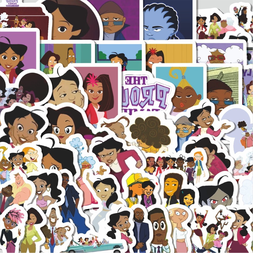 

Stiker Cutting Pack Sticker Kartun The Proud Family Sticker Isi 100Pcs Series Aesthetic Lucu Keren Untuk Koper Bahan Vynil