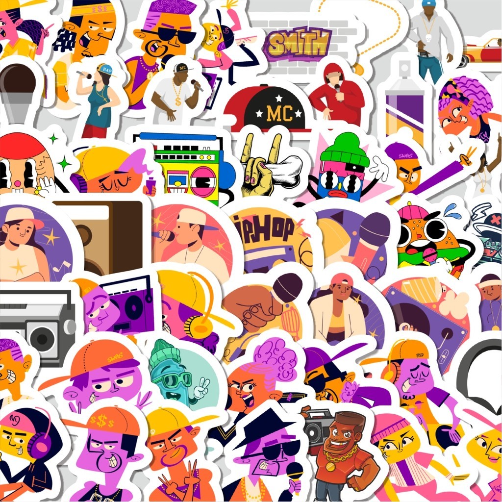 

Stiker Cutting Pack Stiker Karakter Kartun Hip Hop Isi 100Pcs Series Aesthetic Lucu Keren Untuk Koper Bahan Vynil