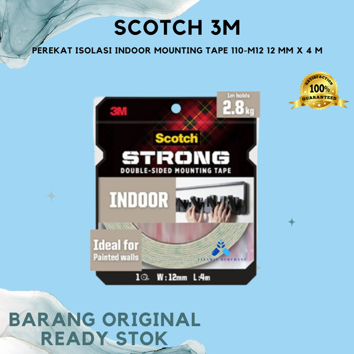 

Scotch 3M Perekat Isolasi Indoor Mounting Tape 110-M12 12 MM X 4 M