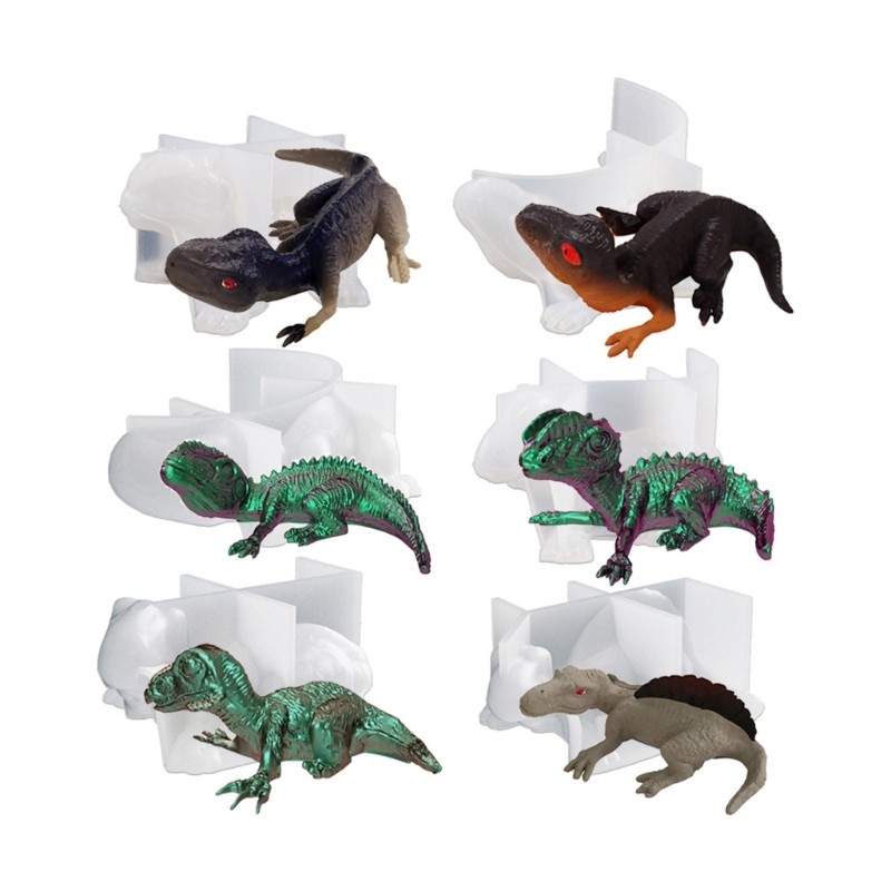 

3D Dinosaur Ornaments Silicone Mold Handmade Dinosaur Epoxy Resin Mold for DIY Crafts Keychain Decorative Pendant Jewelry Tools