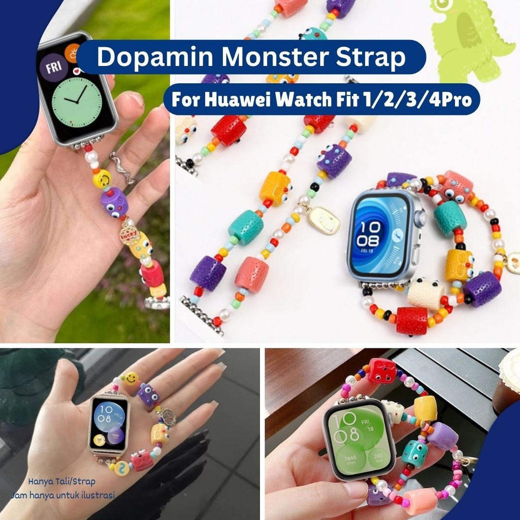 Dopamin Monster Strap For Huawei Fit 1 Huawei Fit 2  Huawei Fit 3 Huawei Fit 4  Huawei Fit 4 Pro