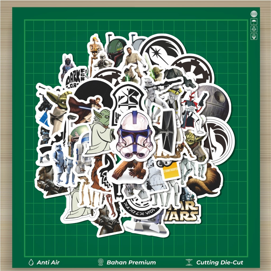 

HOT 50 PCS STIKER Stiker Kartun Star Wars The Clone Wars Stiker Fashion Cars Decal Dingin Kartu Album Custom Vinyl Anti Air- Sticker Aesthetic Buku Journal Koper Casing HP Tablet Laptop Helm Motor Botol Minum