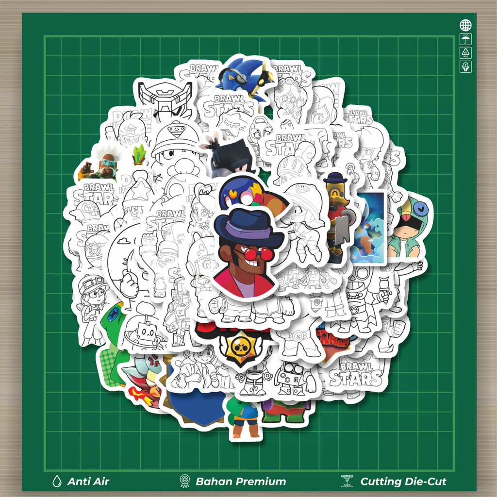 

HOT 50 PCS STIKER Stiker Kartun Brawl Stars [Game Pertempuran] Stiker Fashion Cars Decal Dingin Kartu Album Custom Vinyl Anti Air- Sticker Aesthetic Buku Journal Koper Casing HP Tablet Laptop Helm Motor Botol Minum