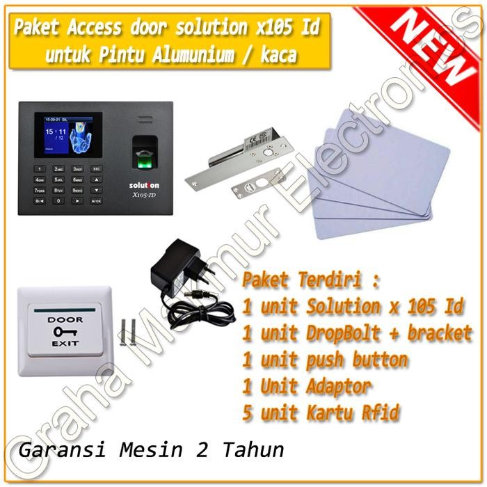 

Paket Akses Door Solution X105 iD - Untuk Pintu Kaca