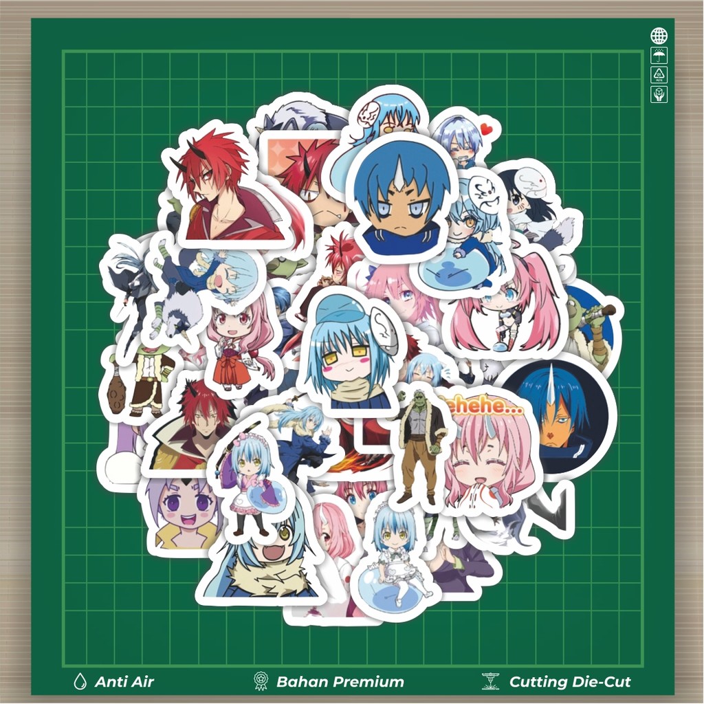 

HOT 50 PCS STIKER Stiker Tensei Shitara Slime Datta Ken Stiker Fashion Cars Decal Dingin Kartu Album Custom Vinyl Anti Air- Sticker Aesthetic Buku Journal Koper Casing HP Tablet Laptop Helm Motor Botol Minum