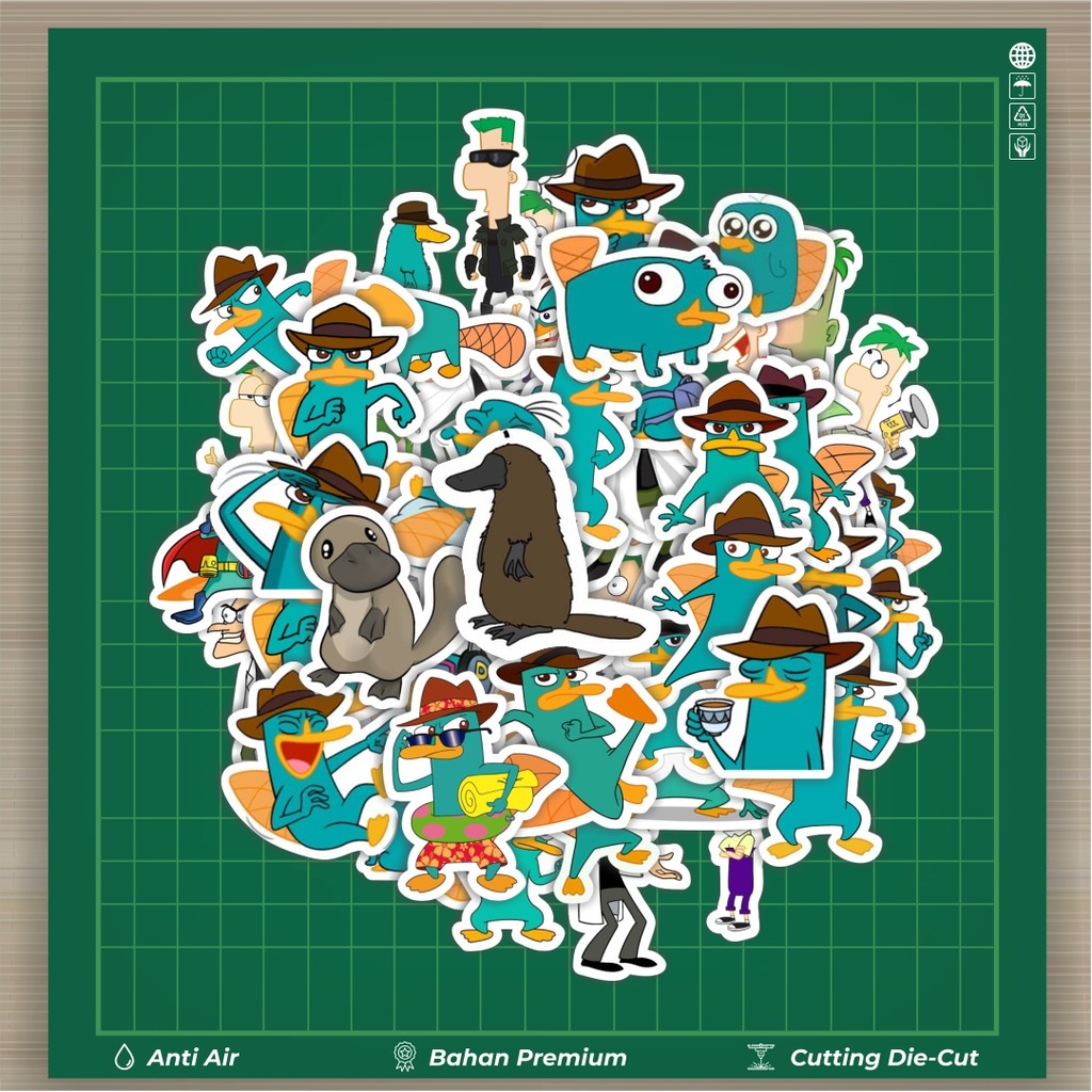 

HOT 50 PCS STIKER Stiker Kartun Perry the Platypus Stiker Fashion Cars Decal Dingin Kartu Album Custom Vinyl Anti Air- Sticker Aesthetic Buku Journal Koper Casing HP Tablet Laptop Helm Motor Botol Minum