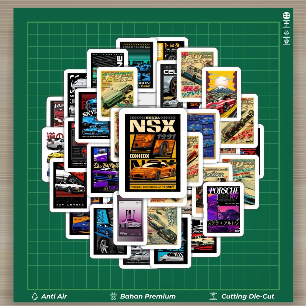 

HOT 50 PCS STIKER Stiker Super Street Racer JDM Car Stiker Fashion Cars Decal Dingin Kartu Album Custom Vinyl Anti Air- Sticker Aesthetic Buku Journal Koper Casing HP Tablet Laptop Helm Motor Botol Minum