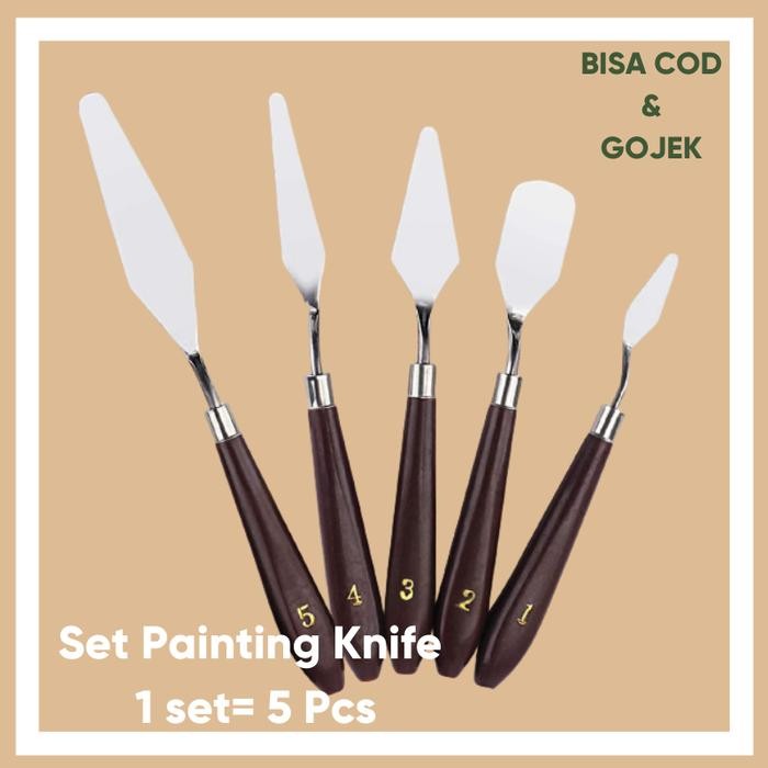 

Palette Knives Set Scraper Alat Lukis Painting Spatula Stainless - Iron
