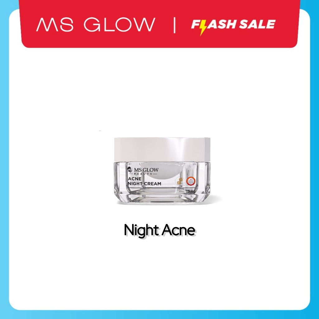 Night Cream Ms Glow Whitening Acne Luminous Ultimate Wcd Dna Pro Day Krim Siang Sunwhite