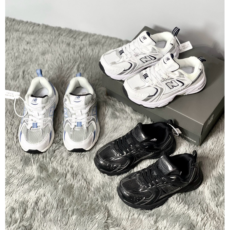 NB 530 Kids Sneakers | size 26-37 | grey black blue sepatu sneaker lace tali anakCO