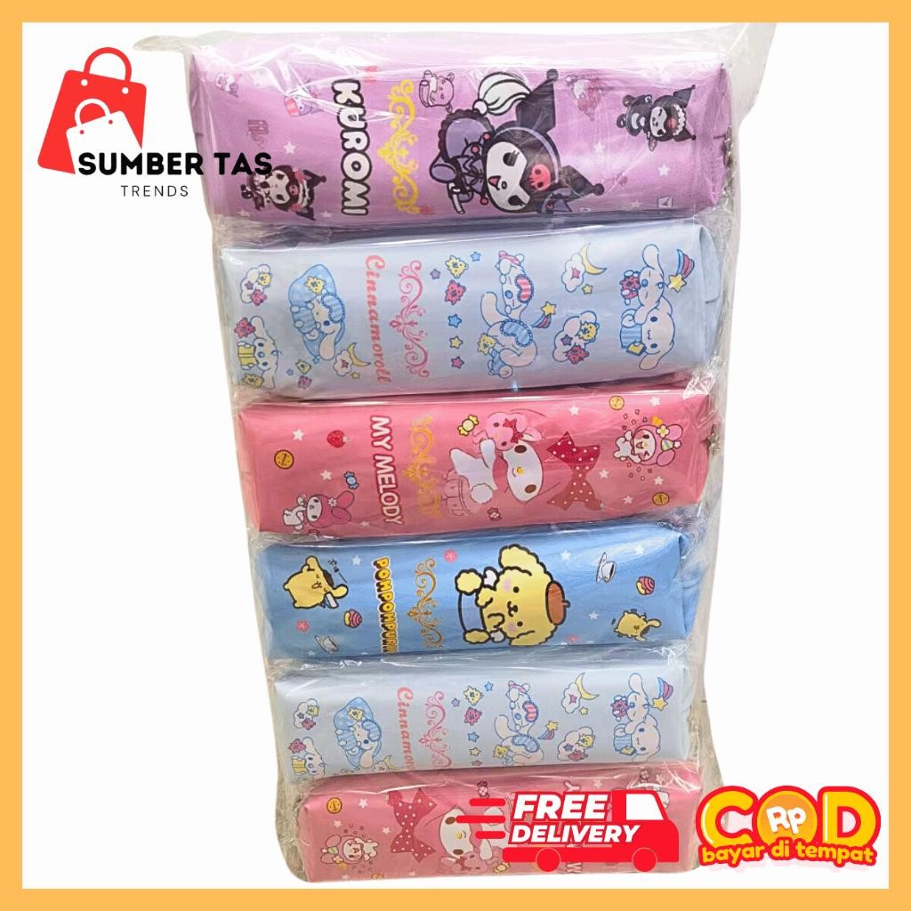 

Tempat pensil SANRRIO 004 tempatpencil anak sekolah TK SD SMP pencilcase softcase RANDOM