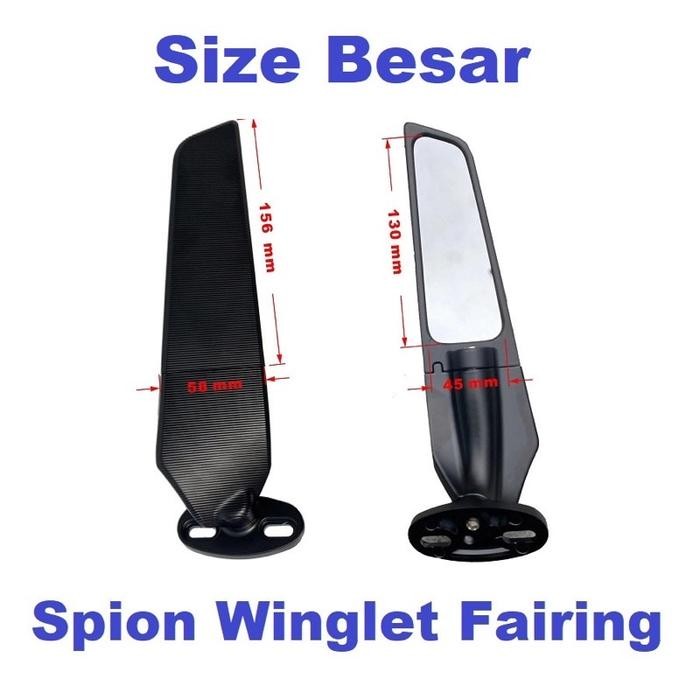 Spion Winglet Stealth Model Rizoma F22 Raptor Spion fairing ZX25 NINJA - ukuran besar