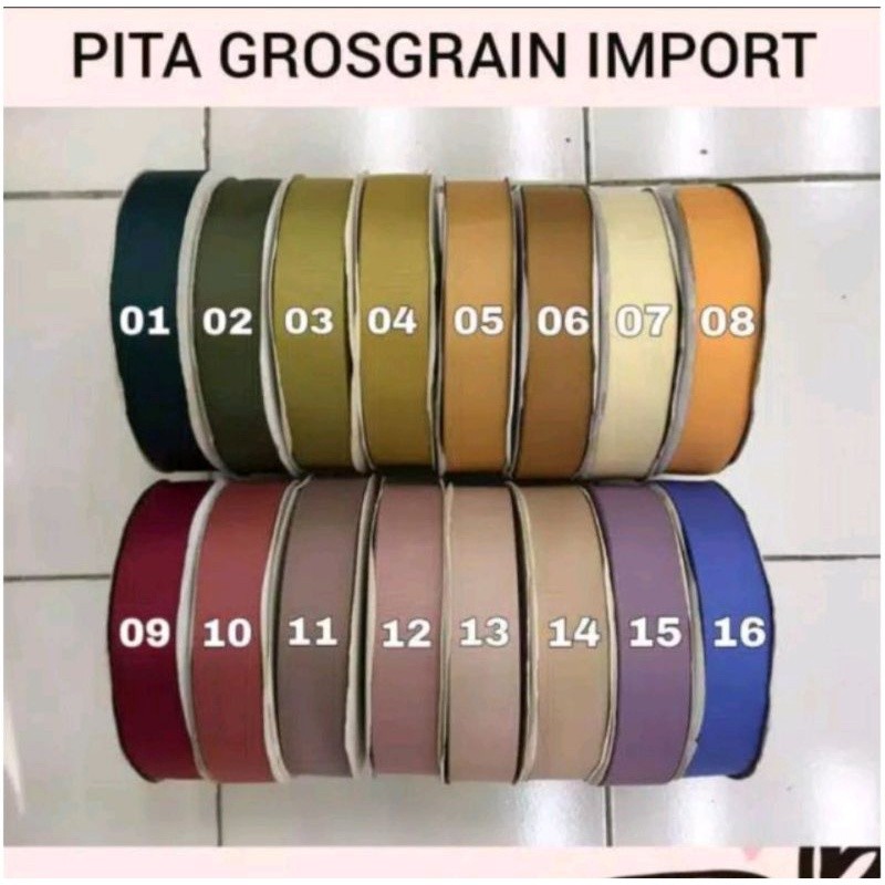 

10 Yard - 1.9 CM | Pita Grosgrain Polos | Pita Import Premium 6/8 Inch