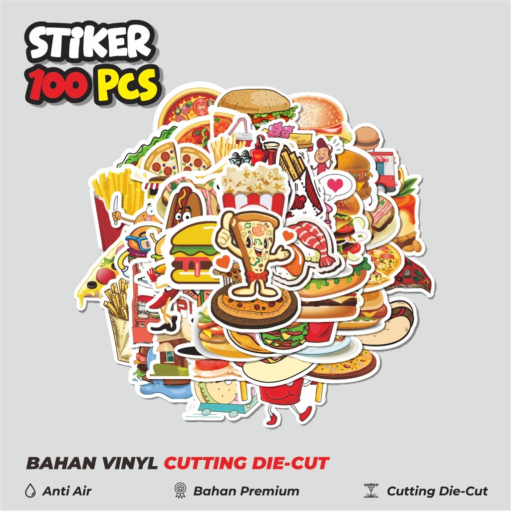 

Terbaru! 50 pcs Stiker Food Delicious [Makanan Lezat] Dekorasi Lucu Kreatif untuk Notebook, Skateboard, HP