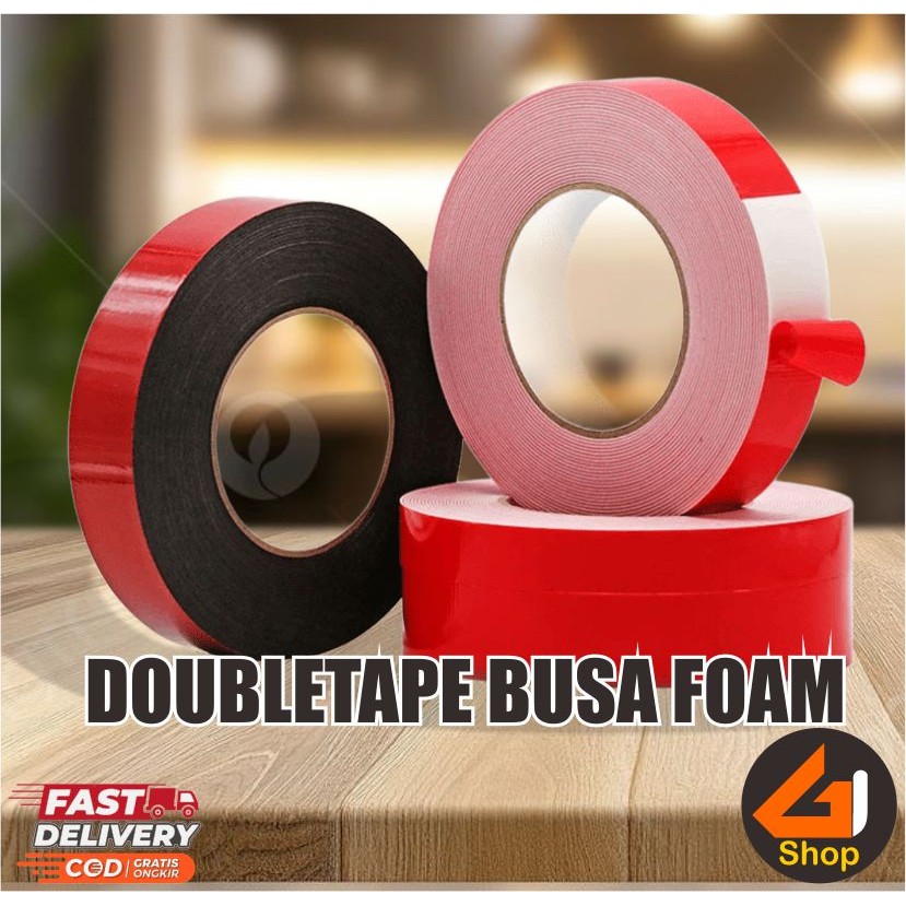 Perekat Double Tape Foam Perekat Serbaguna Lem Isolasi Lakban Lem 2 Sisi VHB Panjang 10 Meter