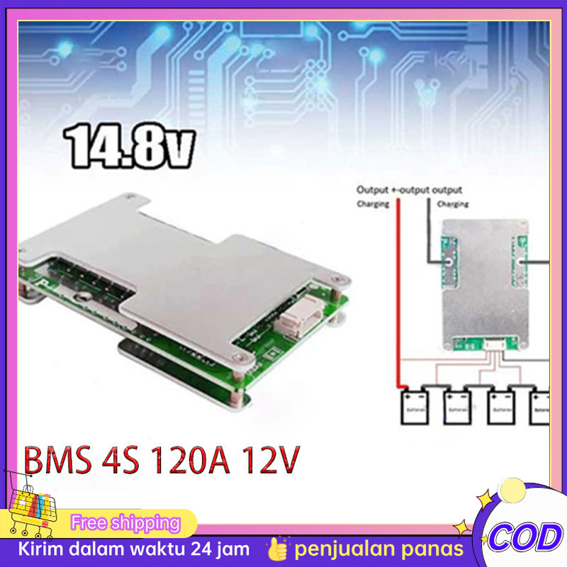 BMS 4S 100A 12V lifepo4 3.2V COMMON PORT BMS 120A BMS120A