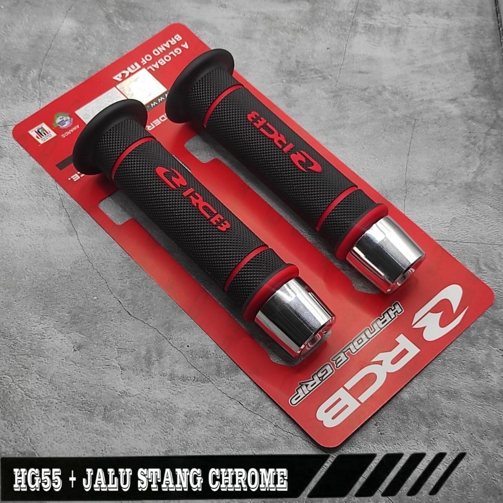 RCB ORIGINAL HANDGRIP HG55 + JALU STANG PCX CHROME UNIVERSAL fsaa [ SR ]