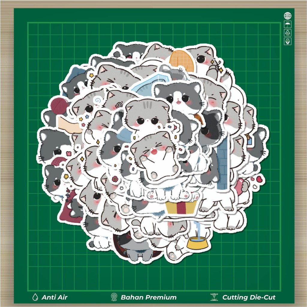 

HOT 50 PCS STIKER Stiker Kawaii Kittens Series [Anak Kucing Lucu] Stiker Fashion Cars Decal Dingin Kartu Album Custom Vinyl Anti Air- Sticker Aesthetic Buku Journal Koper Casing HP Tablet Laptop Helm Motor Botol Minum