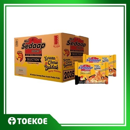 

TOEKOE Mie Sedaap Korean Cheese Buldak 1Dus Isi 40pcs
