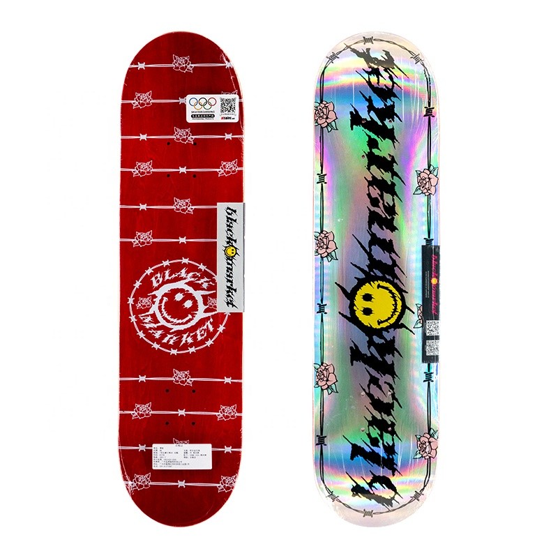 Wholesale 8.0 and 8.5-inch 7-ply Canadian Maple Skateboard, Professional Custom Graphic Skateboard D
