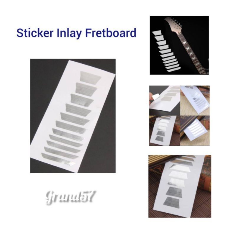 Sticker inlay fretboard fingerboard gitar sticker penanda fret markers