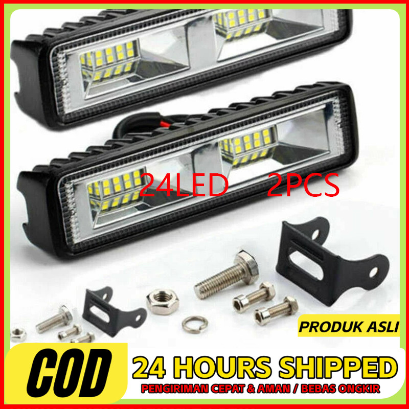 1pc Lampu Tembak CWL CREE 24 Mata LED & 16 Mata LED 12Volt Dan 24Volt Bahan Aluminium Lampu Mobil & 