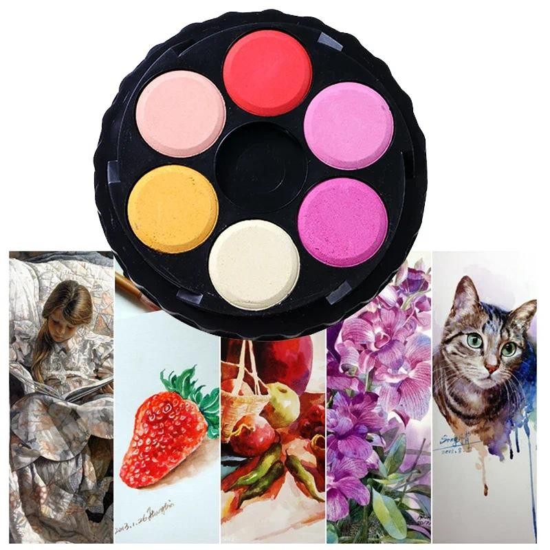 

KOH-I-NOOR Solid Watercolor Pigment Portable Wheel Stack Pack 12/24/36/48 Colors Water Color Artist/Painting Supplies