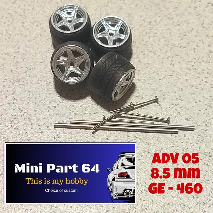 Diorama Diecast Ban 8.5 mm GE-460 Miniatur Skala 64