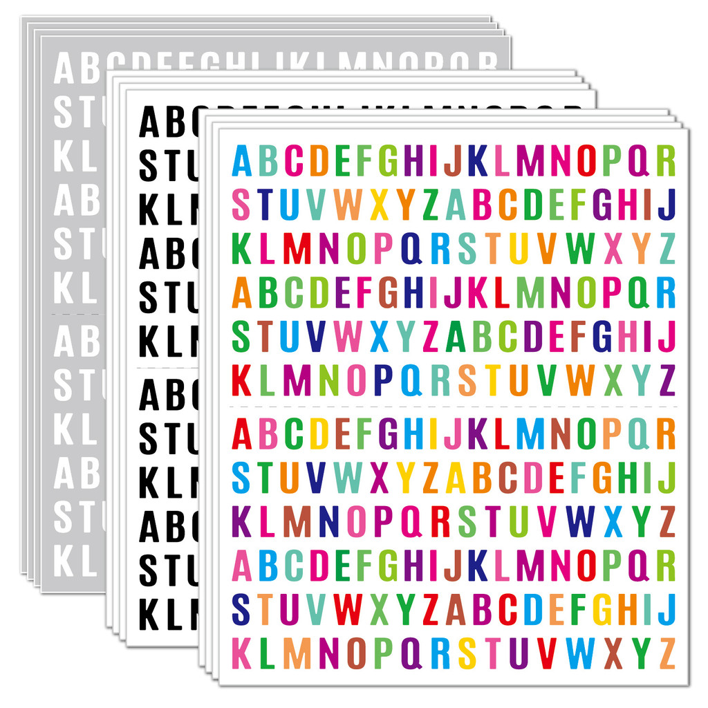 

2Sheets 26 Alphabet A-Z Planner Stickers Waterproof Colorful Creative DIY PVC Letter Sticker For Kids Cup Laptop DIY Scrapbook